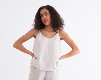 Linen Camisole. Linen Top. Linen Slip Top. Women Linen Cami Top