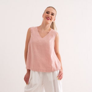 Linen Top, Linen Top Women, Linen Tank Top, Sleeveless Linen Top