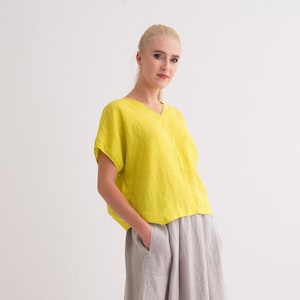 Linen Top, Linen Shirt Women. Oversized Linen Tunic Top.