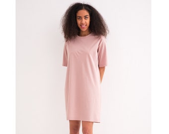 Robe femme, robe t-shirt, robe en coton bio