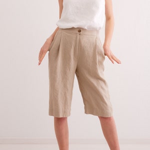 Linen Shorts, Women Linen Shorts, Summer Shorts,  Loose Fit Shorts