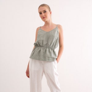 Linen Camisole, Organic Linen Cami, Linen Slip Top, Women Linen  Cami Top