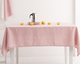 LINEN TABLE CLOTH-Linen Table Skirt-Square Table Cloth-Softened Table Cloth-Cloth For Dinning-Linen Table Textile