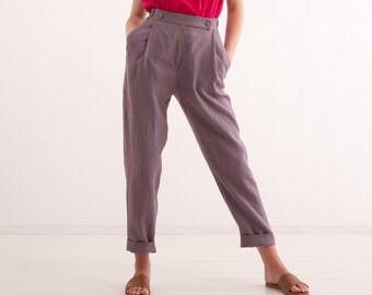 Women Linen Trousers - Etsy Australia