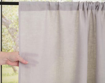 Lichtfilterung Leinen Cafe Vorhänge Stange Tasche, schiere natürliche Stoff Vorhänge, perfekt für Küche, Bad oder Schrank