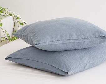 Mid century pillow. Organic linen Deep Mustard Linen Pillow Case made of