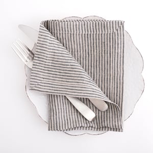 Linen napkins. Linen napkins with perfect mitered corners. Soft linen napkins for your kitchen and table linens.