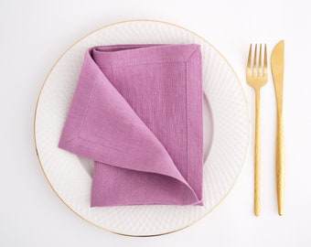 Linen napkins. Linen napkins with perfect mitered corners. Soft linen napkins for your kitchen and table linens.