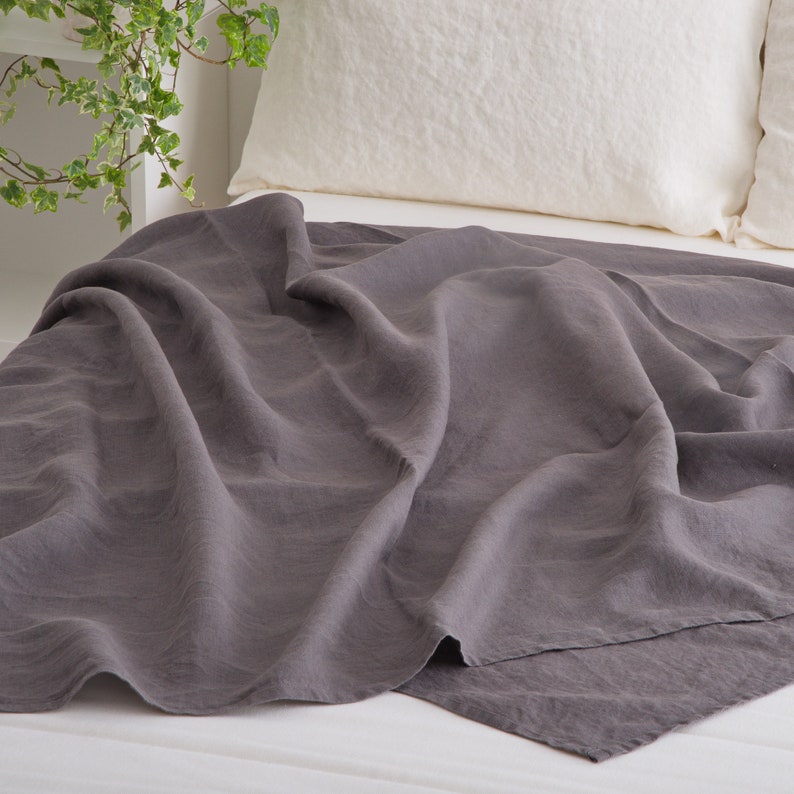 Linen Flat Sheet, Bed Sheet, Linen Bedding Flat Sheet, Stone Washed Linen Sheet, Natural Soft Linen Sheet, Custom Size Linen Sheet image 9