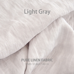 Soft linen fabric by the yard, Best flax linen, Premium European quality for sale, Natural Milk White color, linen fabric store 3. Light Gray