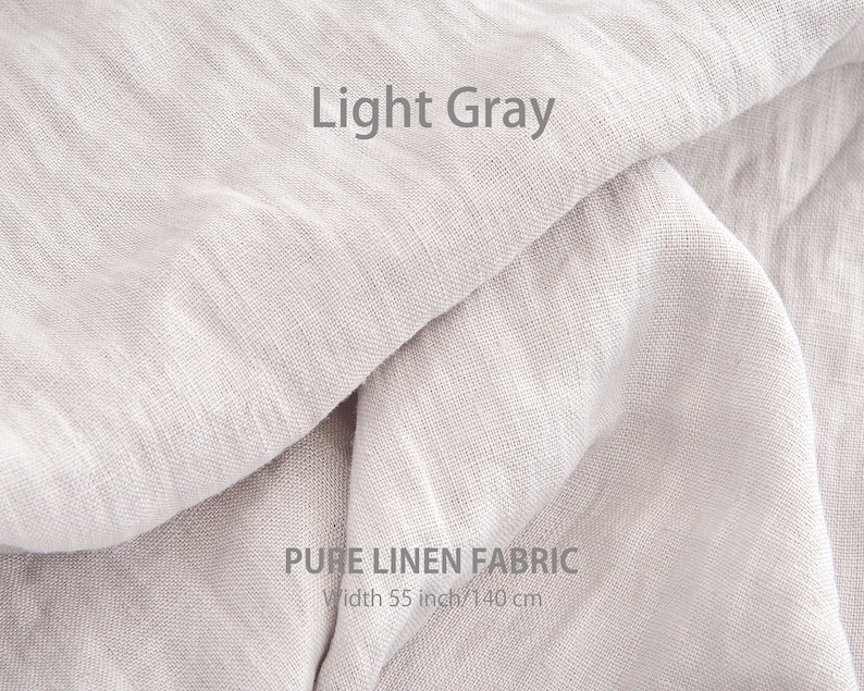 Soft linen fabric by the yard, Best flax linen, Premium European quality for sale, Natural Milk White color, linen fabric store image 6