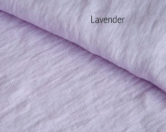 Soft linen fabric by the yard, Best flax linen, Premium European quality for sale, Natural Lavender color, linen fabric store