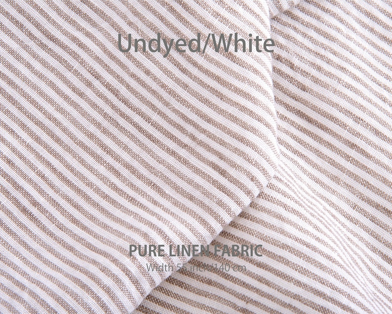 Linen Fabric, Softened Linen Fabric, Stonewashed Linen Fabric, Natural Linen Fabric, Undyed / Gray Linen Fabric, Soft Linen Fabric 3. Undyed/ White