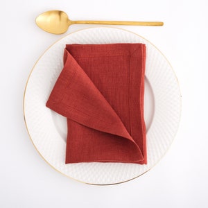 Linen napkins. Linen napkins with perfect mitered corners. Soft linen napkins for your kitchen and table linens.