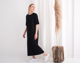 Robe femme, robe t-shirt, robe en coton bio