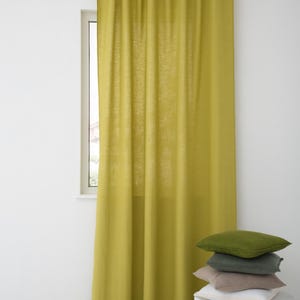 Pinch pleat curtains, Linen Curtain with Multifunctional Pleating Tape - Custom Linen Drapes - Room Decor Curtain - Window Drapes