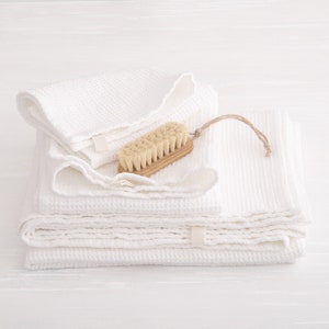 Linen Waffle Towels, Hand Towel, Face Towel, Body Towel, Bath Linen Towel image 2