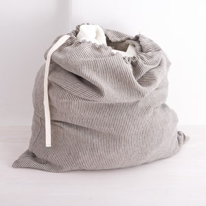 Sacs en lin avec cordon de serrage, Sacs en lin zéro déchet, Sac de rangement en lin, Sac à linge en lin, Sac réutilisable