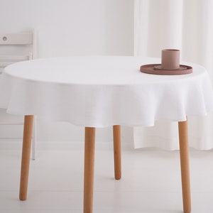 Round Linen Tablecloth, Wedding Linen Tablecloth, Linen Tablecloth