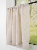 Linen short semi sheer cafe panel, rod pocket cafe curtains, bathroom drapery, sink skirt, Light Filtering privacy curtains. product logo