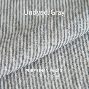 Linen Fabric, Softened Linen Fabric, Stonewashed Linen Fabric, Natural Linen Fabric, Undyed/Blue Linen Fabric, Soft Linen Fabric 1. Undyed/ Gray