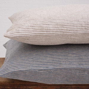 Cushioncover with zipper, linen pillow cover, soft washed cushioncase, couch or sofa pillowcase with zipper, color softened throw pillow