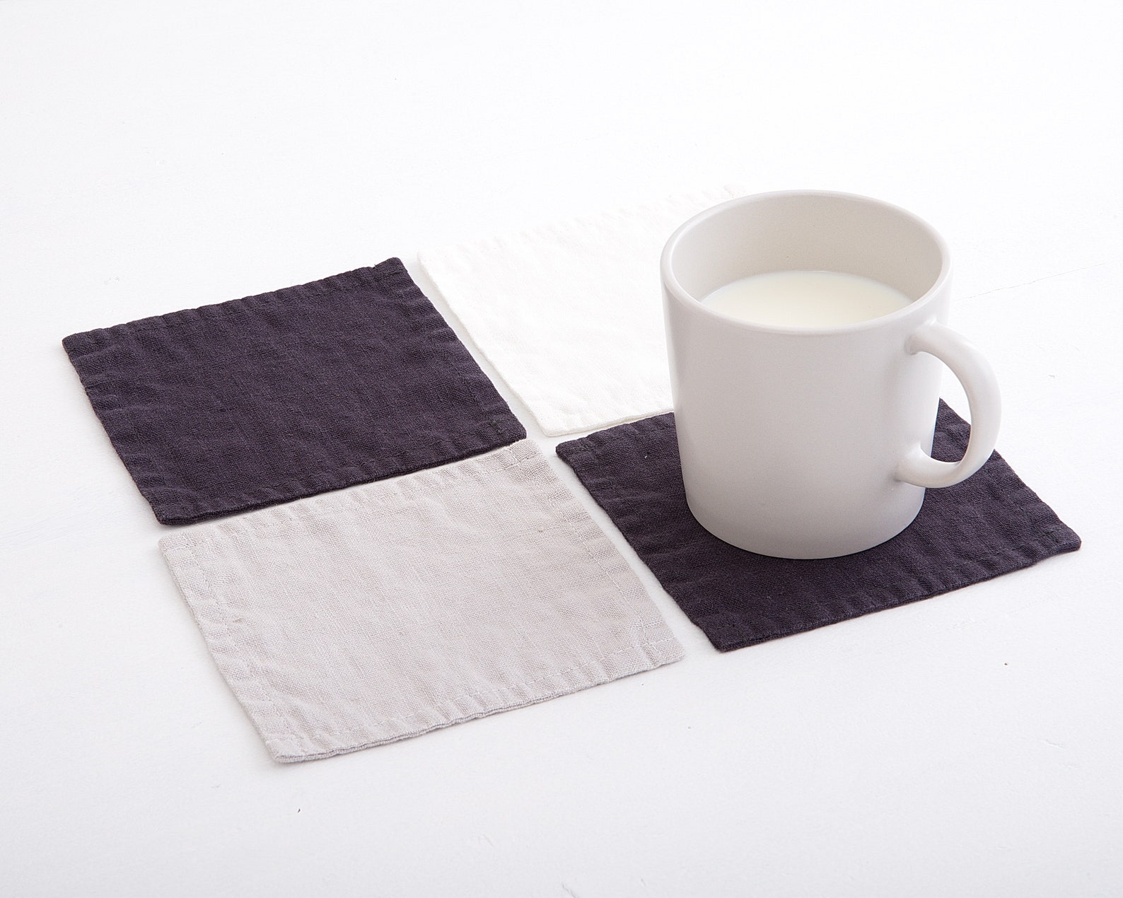 Linen Coaster Coaster Kitchen Coasters Table Coasters Soft Etsy UK