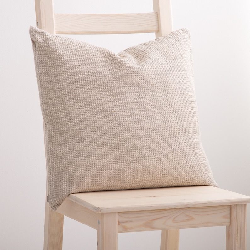 Linen Decorative Pillow Case Linen Cushion Cover with Zipper Etsy