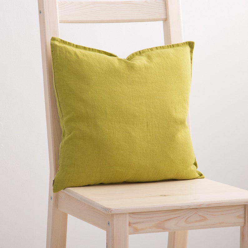 Linen Decorative Pillow Case Linen Cushion Cover with Zipper Etsy