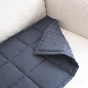 Couch Seat Cover for Pets and Kids, Linen Quilted Sofa Protector, Slipcover Only for Sitting Area, Two Side Pad Topper