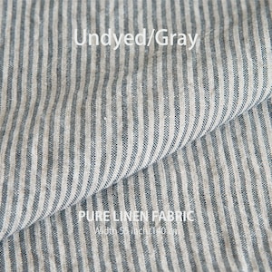 Linen Fabric, Softened Linen Fabric, Stonewashed Linen Fabric, Natural Linen Fabric, Undyed / Gray Linen Fabric, Soft Linen Fabric image 1