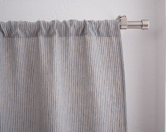Rod Pocket Linen Curtain - Custom Linen Drapes - Room Decor Curtain - Window Drapes -  Curtain For Home