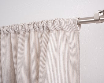 LINEN CURTAIN - Rod Pocket Curtain - Custom Linen Drapes - Room Decor Curtain - Window Drapes -  Curtain For Home