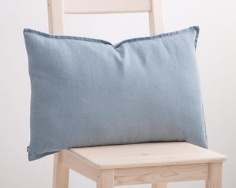 Euro Sham Cover in Linen, Flanged Pillow Cover, Handmade Decorative Cushion for Home