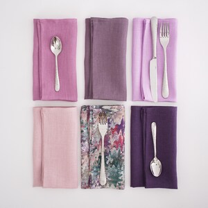 Stone washed Linen napkins. Washed linen napkins. Soft linen napkins for your kitchen and table linens. image 5