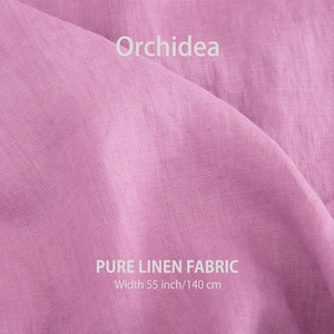 Soft linen fabric by the yard, Best flax linen, Premium European quality for sale, Natural Dusty Rose color, linen fabric store 14. Orchidea