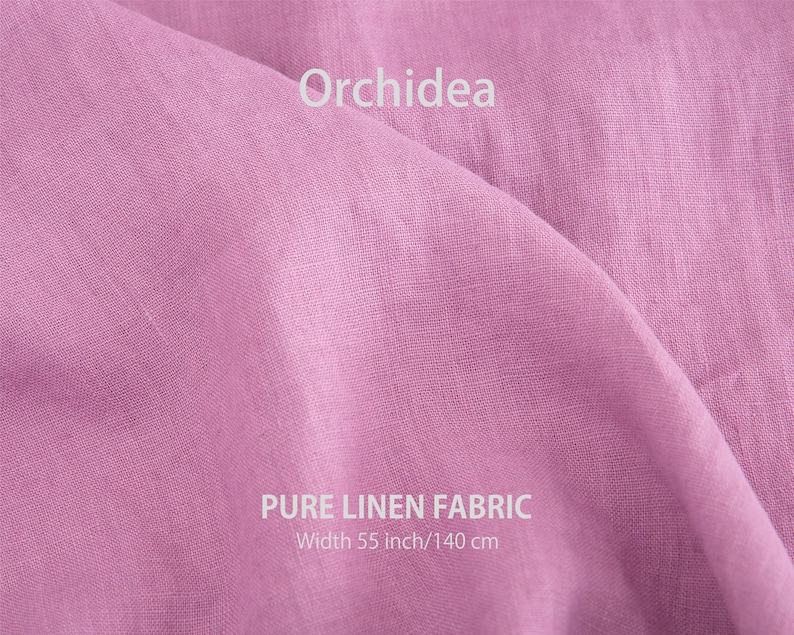 Soft linen fabric by the yard, Best flax linen, Premium European quality for sale, Natural Dusty Rose color, linen fabric store 14. Orchidea