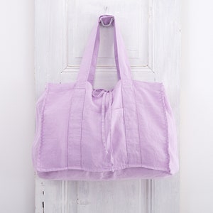 LINEN TOTE BAG - Organic Tote Bag - Linen Shoulder Bag - Pure Linen Tote Bag - Linen Shopping Bag - Reusable Tote Bag