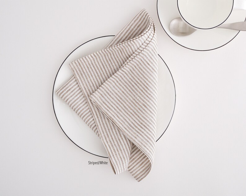 Linen napkins. Washed linen napkins. Soft linen napkins for your kitchen and table linens. imagem 5