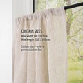 Light Filtering Linen Cafe Curtains, Rod Pocket Small Window Drapes, Rustic Home Window Accent product logo