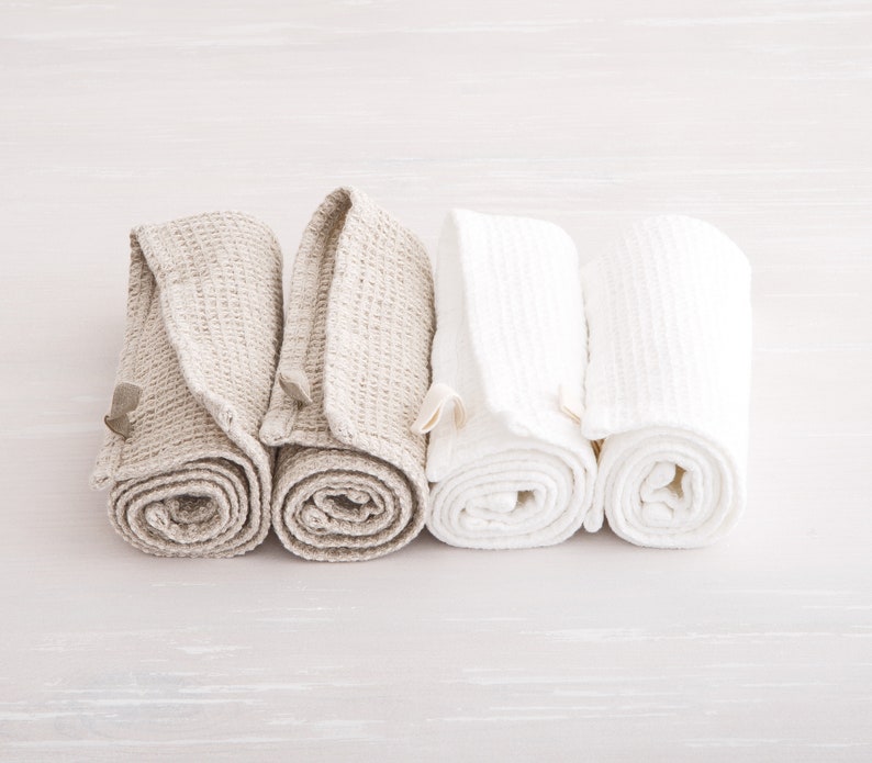 Linen Waffle Towels, Hand Towel, Face Towel, Body Towel, Bath Linen Towel image 9