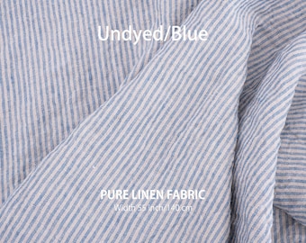 Linen Fabric, Softened Linen Fabric, Stonewashed Linen Fabric, Natural Linen Fabric, Undyed/Blue Linen Fabric, Soft Linen Fabric