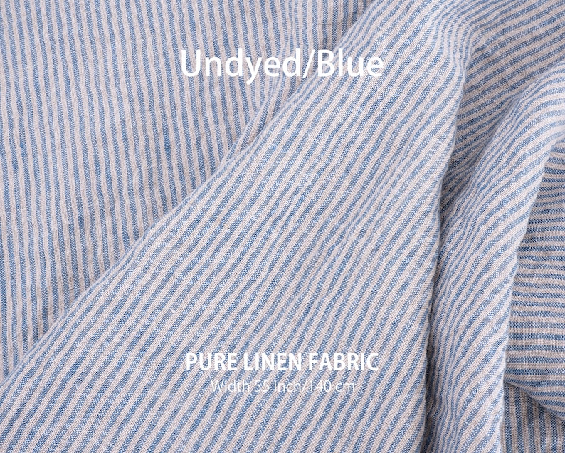 Linen Fabric, Softened Linen Fabric, Stonewashed Linen Fabric, Natural Linen Fabric, Undyed/Blue Linen Fabric, Soft Linen Fabric 2. Undyed/ Blue