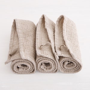 Linen Waffle Towels, Hand Towel, Face Towel, Body Towel, Bath Linen Towel image 8