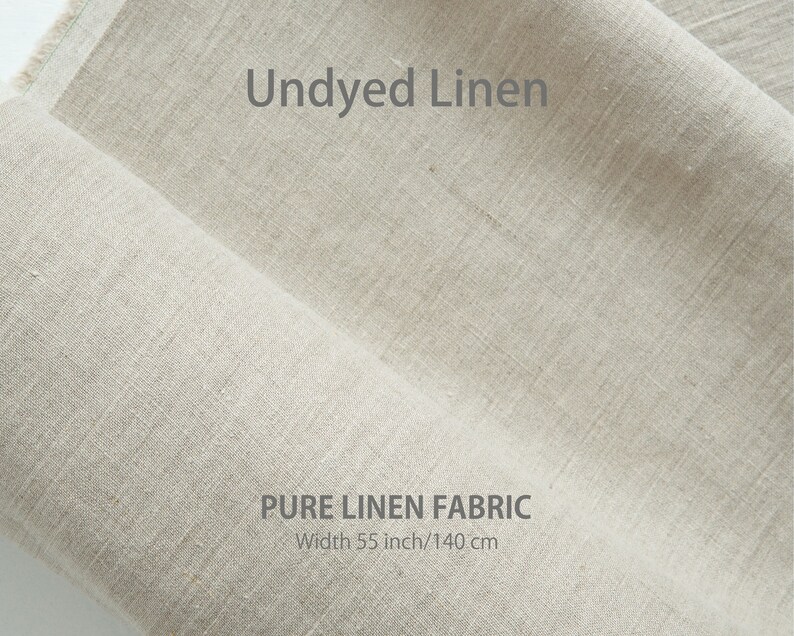 Linen Fabric, Softened Linen Fabric, Stonewashed Linen Fabric, Natural Linen Fabric, Undyed / Gray Linen Fabric, Soft Linen Fabric image 7