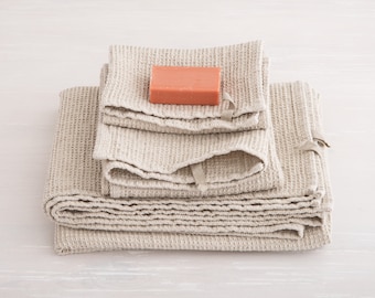 Linen Waffle Towels, Hand Towel, Face Towel, Body Towel, Bath Linen Towel