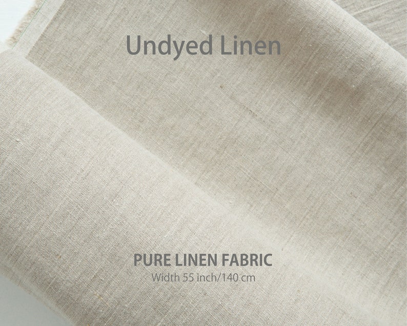 Linen Fabric, Softened Linen Fabric, Stonewashed Linen Fabric, Natural Linen Fabric, Undyed/Blue Linen Fabric, Soft Linen Fabric 5. Undyed Linen