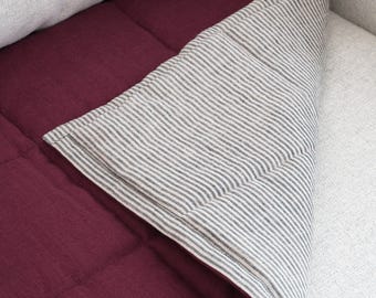 Quilted Linen Couch Cover for Pets, Reversible Sofa Seat Protector, Slipcover for Sectional or Sofa Pad Topper