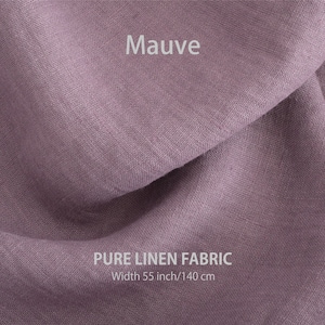 Soft linen fabric by the yard, Best flax linen, Premium European quality for sale, Natural purple mauve color, linen fabric store