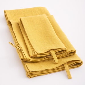 Kitchen Towels Set, Linen Towels, Linen Kitchen Towels, Linen Tea Towels, Linen Gift image 7